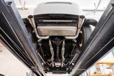 Classic car restoration workshop photos