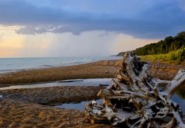 Bayfield beach after the storm