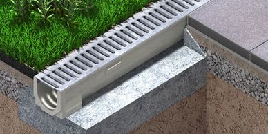 Channel grating sports drain