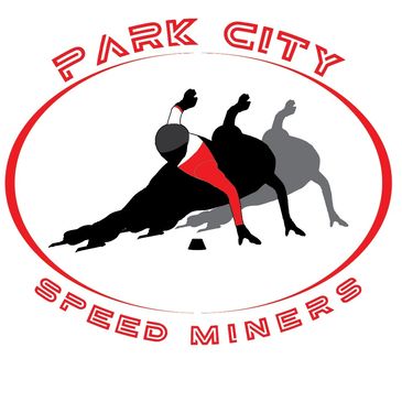 Logo of Park City Speed Miners featuring a speed skater.