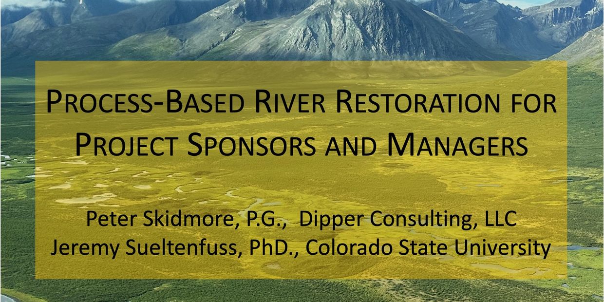 Presentation slide on process-based river restoration for project sponsors and managers.