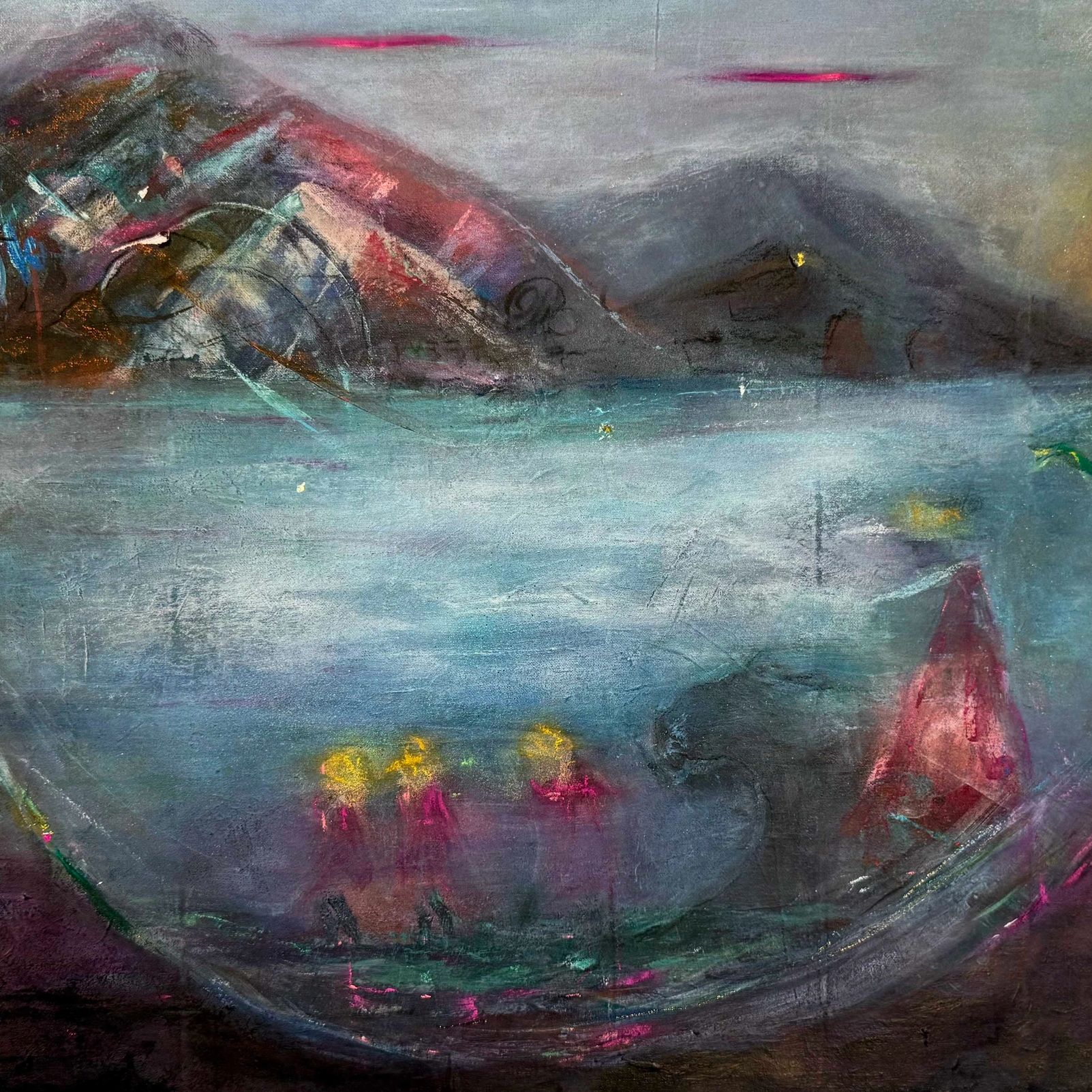 "A Parade of All That is Beautiful"
30x34" mixed media on canvas 