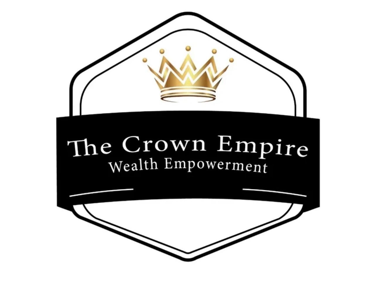 Logo of The Crown Empire with a gold crown and empowerment theme.