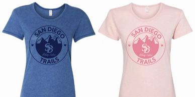 Shop for Hiking Apparel and Shirts with San Diego Hiking Ladies Logo'd T-Shirts. 