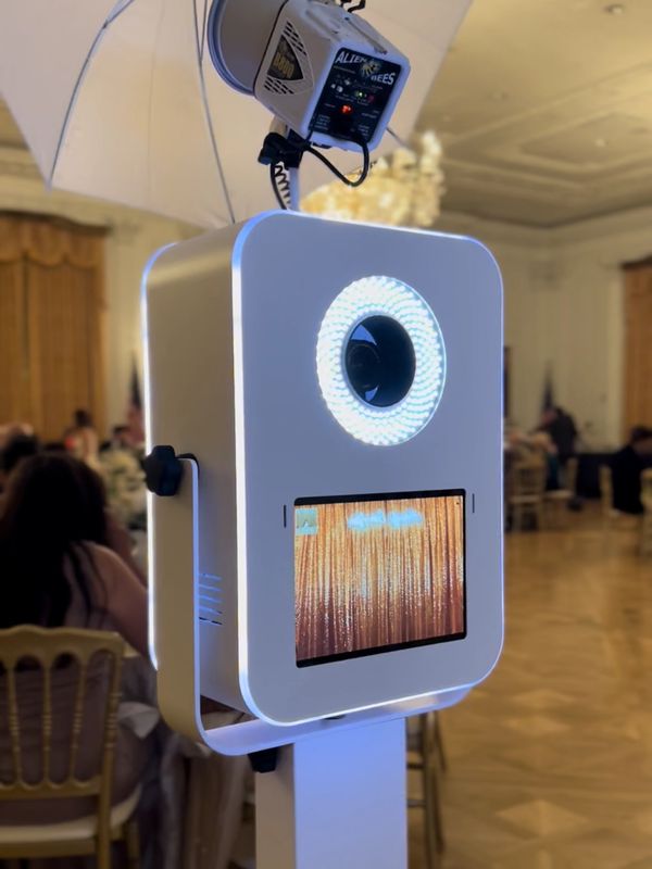 Happy Memories Photo Booth Photo Booth, Flower Wall Rentals