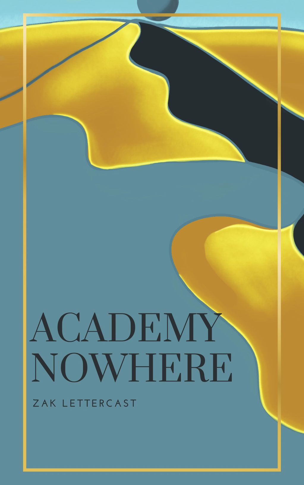 Abstract art with a book title and author name.