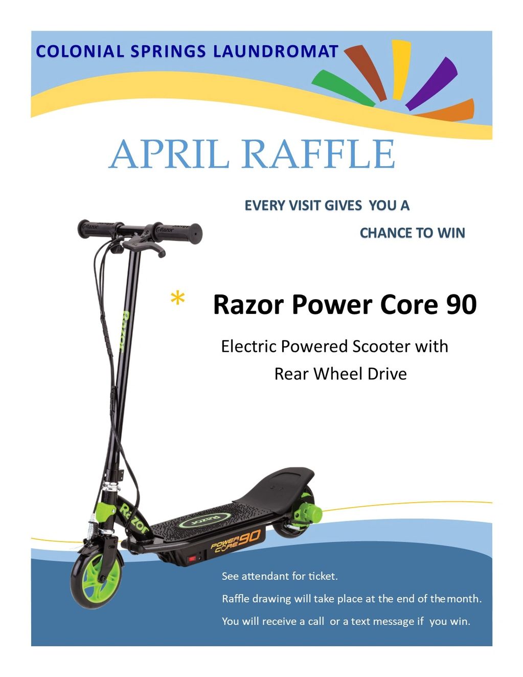 April 2020 Raffle - Razor Power Core Electric Power Scooter