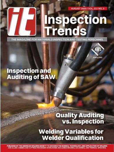 Cover of August addition of Inspection Trends Ma
