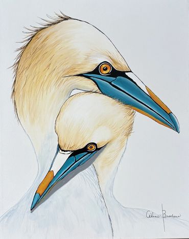 Fous de Bassan, Céline Brodeur artiste peintre