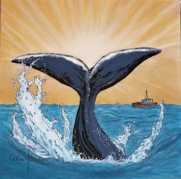 Baleine, Céline Brodeur artiste peintre