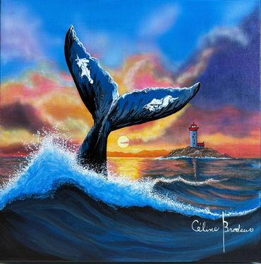 Baleine, Céline Brodeur artiste peintre