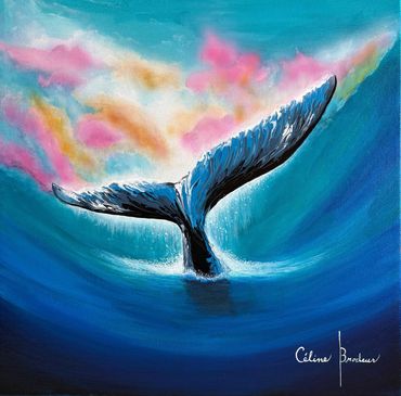 Baleine, Céline Brodeur artiste peintre