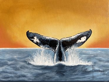 Baleine, Céline Brodeur artiste peintre