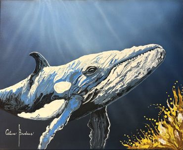 Baleine, Céline Brodeur artiste peintre