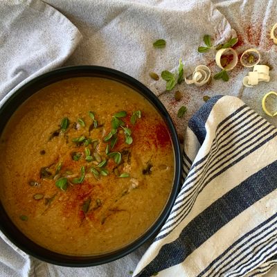 Spicy Roasted Parsnip and sunchoke Soup