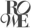 Stylized black and white logo with letters R, O, W, E arranged artistically.