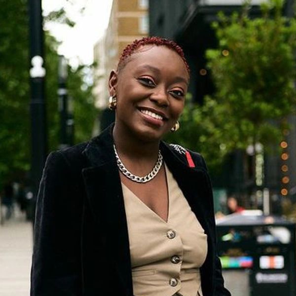 Black women smiling