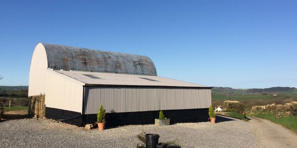 Main Big Barn, including, showers, recycling, washing up point 