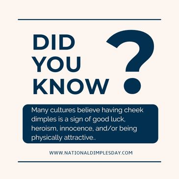 Fact about cheek dimples and culture.
