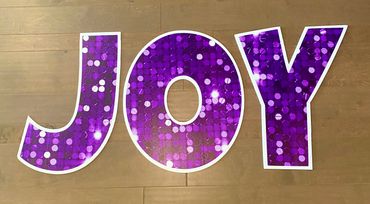 Sparkle purple  yard letters