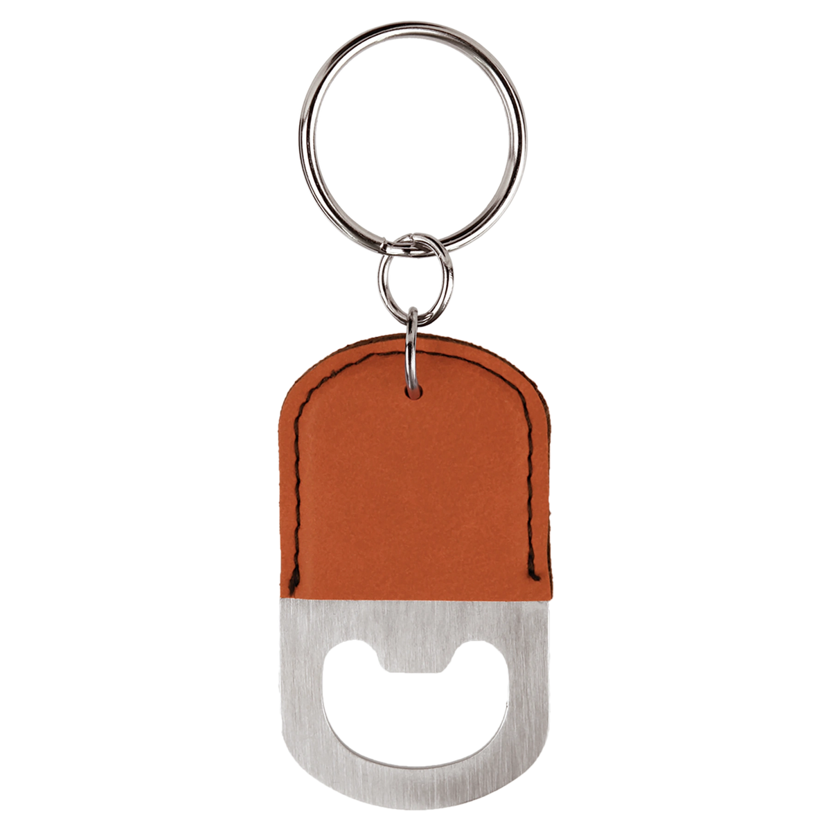 Faux Leather Bottle Opener Keychain