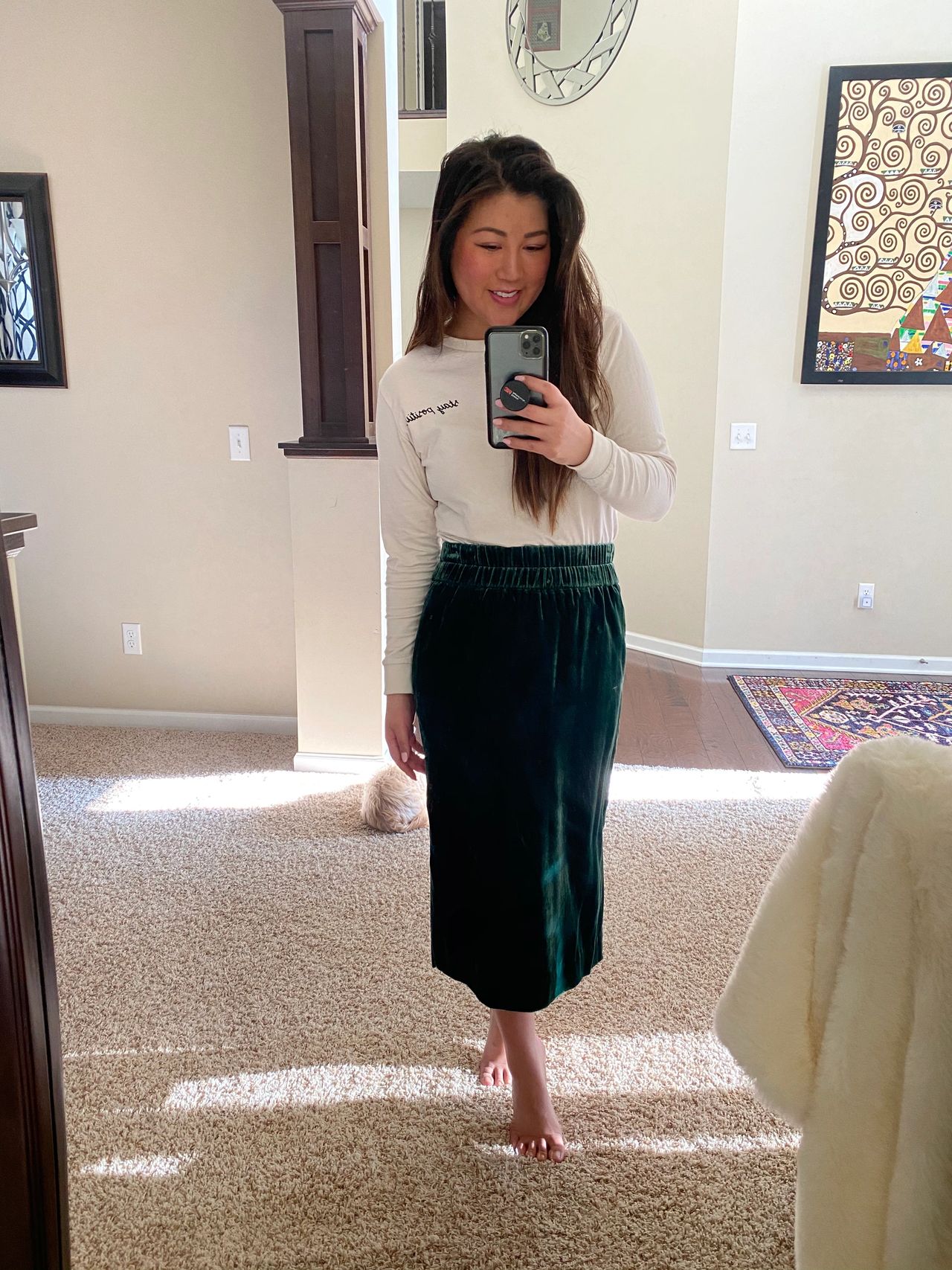 green emerald velvet dress Inez Velvet Dress