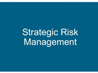 Title slide saying Strategic Risk Management.