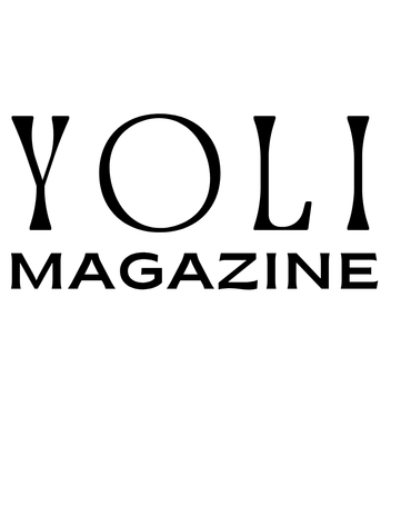 Black and white logo for Yoli Magazine