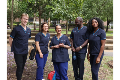 Nurses and Midwives on a break in the park
