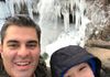 Super Lou and his Super Dad at Minnehaha Falls.
