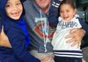 At the Twins game with Grandpa (and Sofia).  The first time we could be at an event and not have to stab him with needles for each thing he ate.