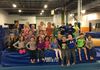 Sofia and Super Lou's sixth birthday party at Kenwood Gym with 30 of their buddies!