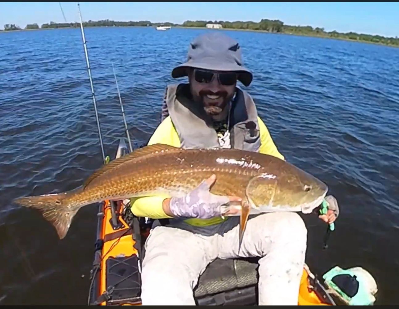 Mike is one of our newest members showing off his PB Red Fish