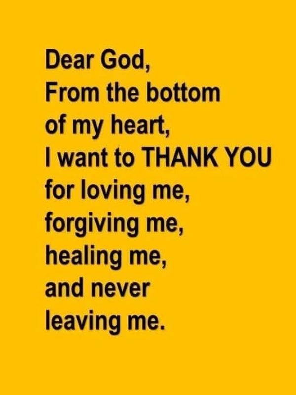 Prayer of thanks.