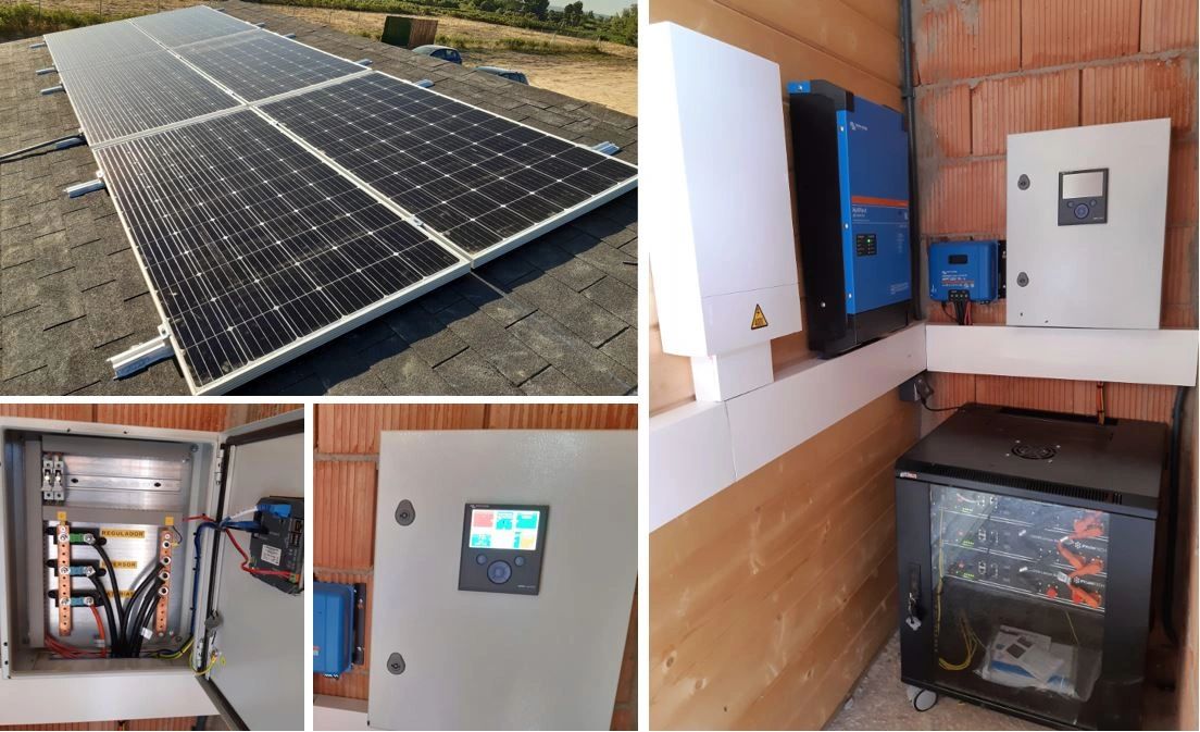 Instalación solar FV con baterías de Litio para finca de recreo