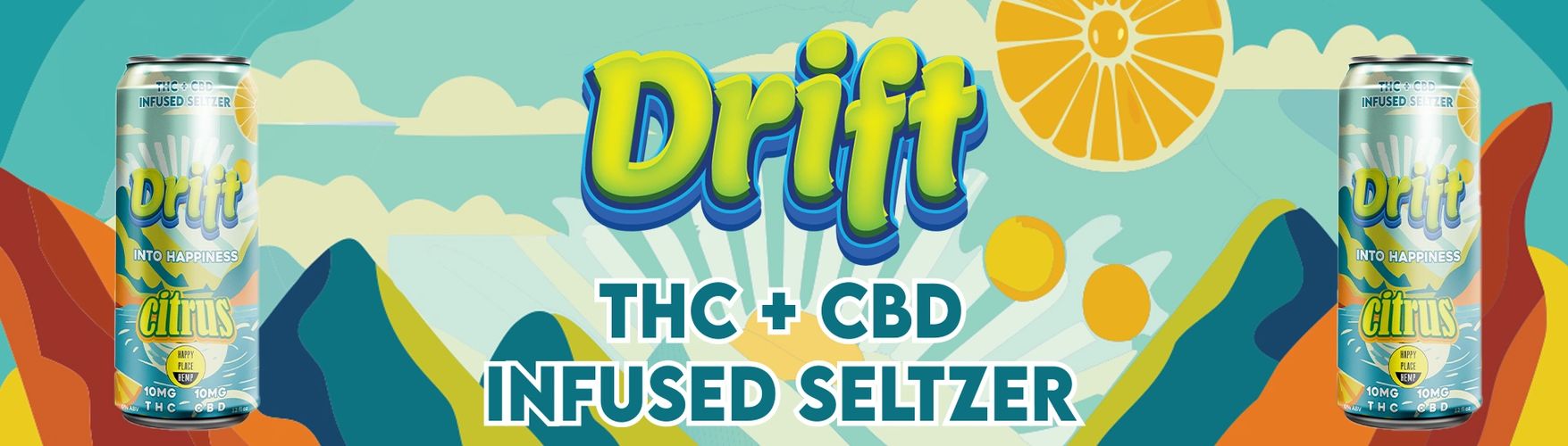Drift Into Happiness THC + CBD Seltzer