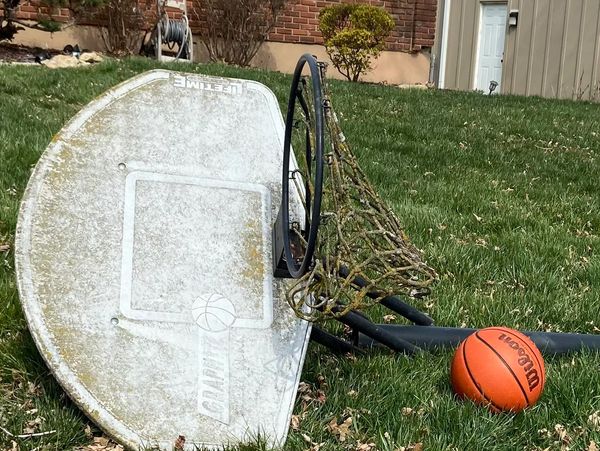 Basketball goal taken down