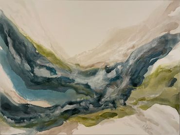 COMMISSIONED: Abstract on canvas is 40" x 30"