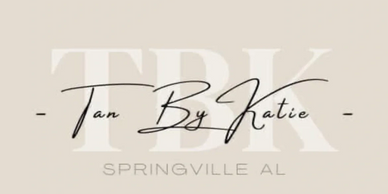 Logo for Tan By Katie in Springville, Alabama.