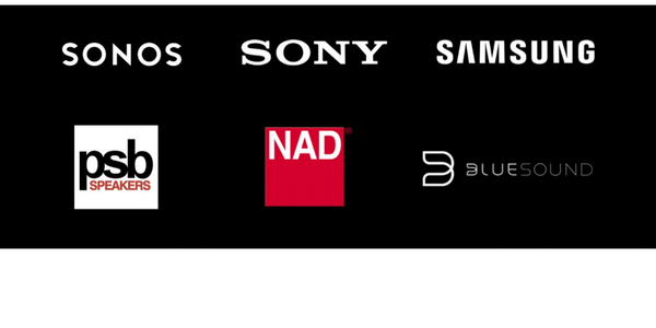Sonos, Sony, Samsung, PSB speakers, NAD, Bluesound