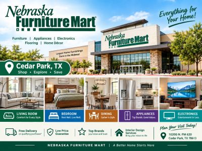 Nebraska Furniture Mart store in Cedar Park, TX.