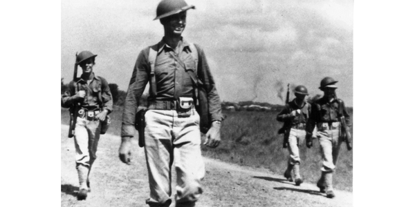 Soldiers of the 31st Infantry Regiment on maneuvers on Luzon – fall 1941.