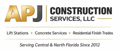 Logo for APJ Construction Services providing various construction solutions in Florida.