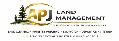 Logo for APJ Land Management specializing in land clearing and site prep.