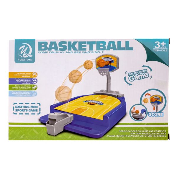 Mini basketball game toy for kids aged 3+.