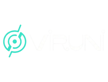 Logo of VIRUNI with a unique circular symbol.