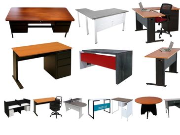 escritorios, escritorios secretariales, escritorios rectangulares, escritorios de metal y melamina.