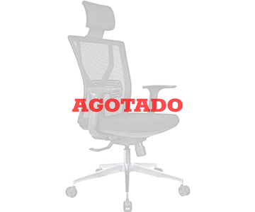 Silla gerencial con respaldo de malla con apoyacabezas, con brazos 
