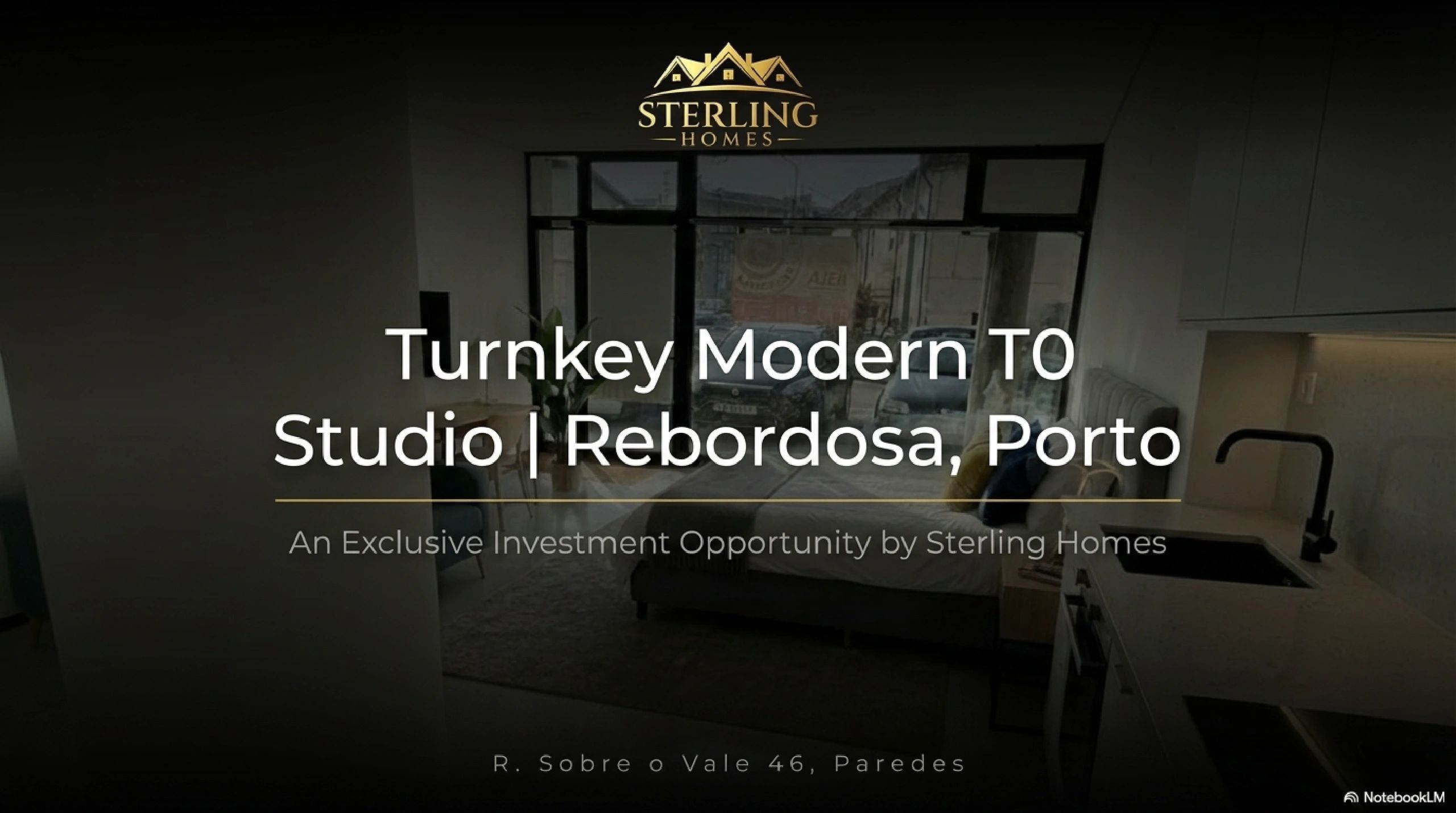 Modern turnkey studio apartment available in Rebordosa, Porto by Sterling Homes.
