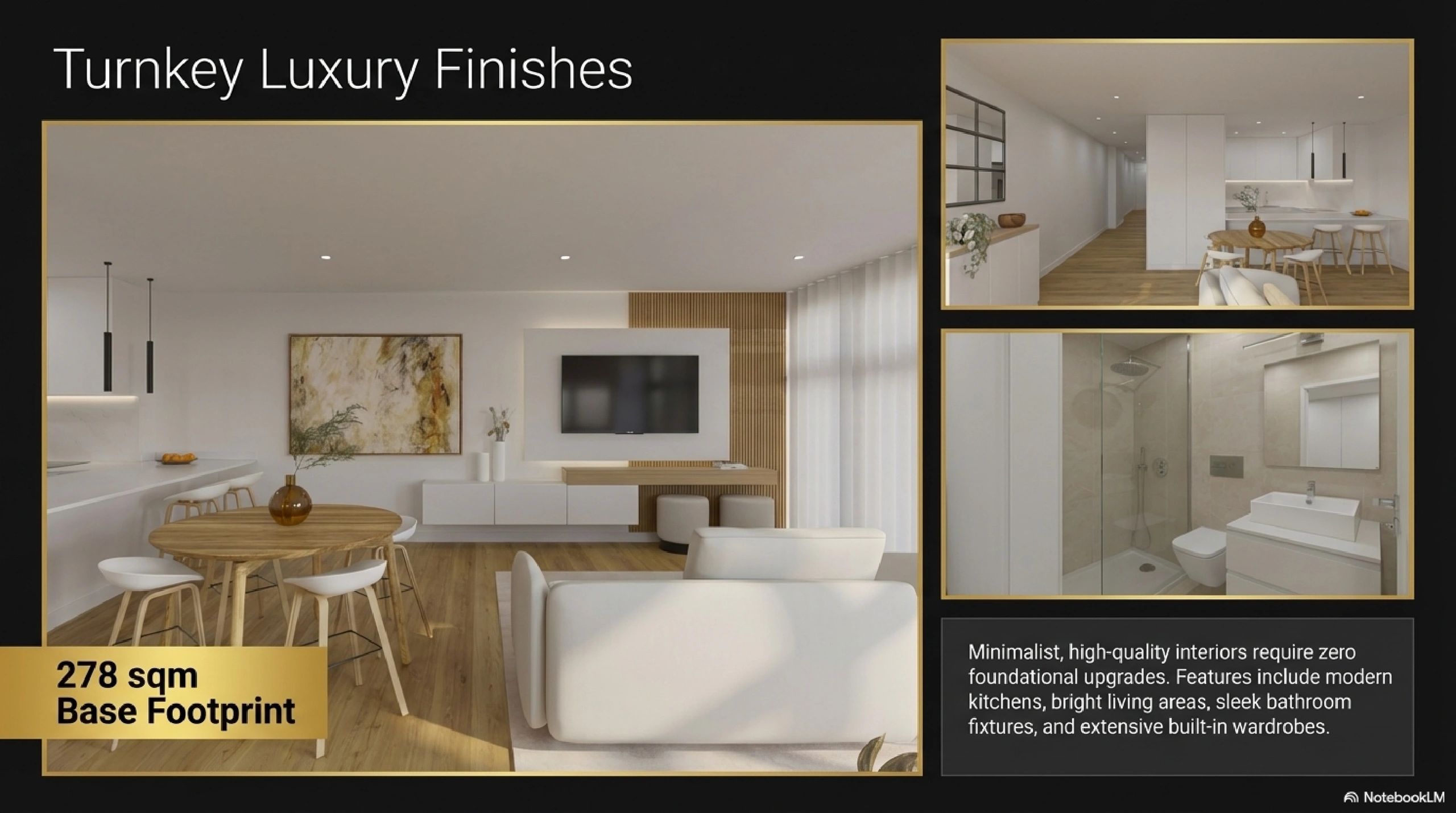 Modern luxury interiors with minimalist design and high-quality finishes.